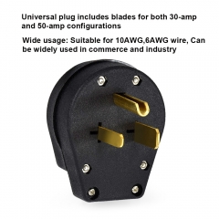 50A Power Plug NEMA 6-50P 50Amps 250V Power Plug Heavy-duty Universal NEMA power plug.